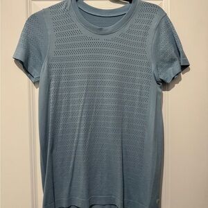 Lululemon Light Blue Perforated T-Shirt